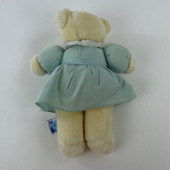 OshKosh B'Gosh Teddy Bear Plush Stuffed Animal, Eden Toys Blue Dress Vintage - Picture 4 of 8
